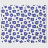 Blue Daisy Cadeaupapier (Vlak)