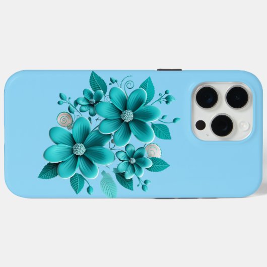 Blue Daisy Case-Mate iPhone Case (Achterkant (horizontaal))