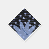 Blue Daisy Chain Floral Pattern Napkins Servet (Hoek)