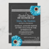 Blue Daisy en Slate Grey Vrijgezellenfeest Kaart (Voorkant / Achterkant)