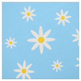 Blue Daisy Fabric Stof