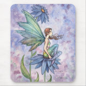 Blue Daisy Fairy Mousepad van Molly Harrison Muismat (Voorkant)