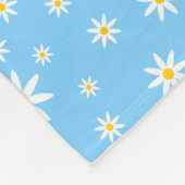 Blue Daisy Fleece Blanket Deken (Hoek)