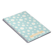 Blue Daisy Floral Custom Notitieboek (Rechterzijde)