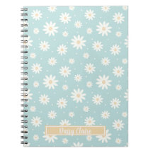 Blue Daisy Floral Custom Notitieboek