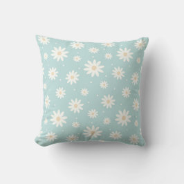 Blue Daisy Floral Kussen
