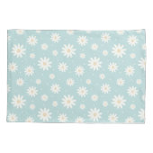 Blue Daisy Floral Kussensloop (Achterkant)