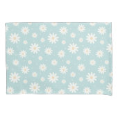 Blue Daisy Floral Kussensloop (Voorkant)