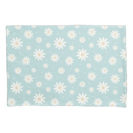 Blue Daisy Floral Kussensloop