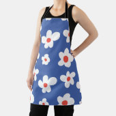 Blue Daisy Floral Pattern Playful Flower Art Schort (Insitu)