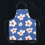 Blue Daisy Floral Pattern Playful Flower Art Schort<br><div class="desc">A cheerful floral pattern featuring bright white daisy-style flowers scattered across a vibrant blue background. Each blossom is highlighted with a bold red center, creating a playful contrast that brings energy and charm to the design. The simple illustrated flower shapes and lively color palette create a fun, youthful aesthetic inspired...</div>