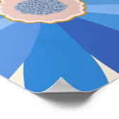 Blue Daisy Floral Poster (Hoek)