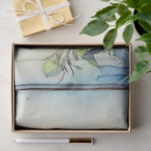 Blue Daisy Flower and scripture ephemera Tissuepapier (Geschenk)