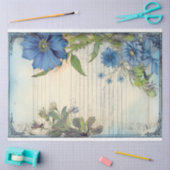 Blue Daisy Flower and scripture ephemera Tissuepapier (Craft)
