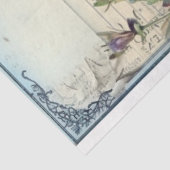 Blue Daisy Flower and scripture ephemera Tissuepapier (Detail)