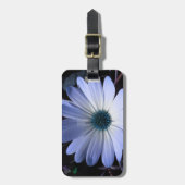Blue Daisy Flower Custom Bagagelabel (Voorkant verticaal)