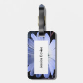 Blue Daisy Flower Custom Bagagelabel (Achterkant verticaal)