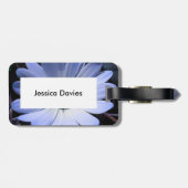 Blue Daisy Flower Custom Bagagelabel (Achterkant horizontaal)