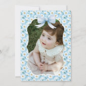 Blue Daisy Flower Fancy ONE Girl Verjaardag Kaart (Achterkant)