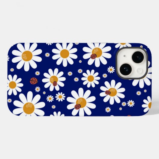 Blue Daisy Flower | iPhone 14 Hoesje-Mate Case-Mate iPhone Case (Achterkant (horizontaal))