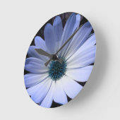 Blue Daisy Flower Wall-klok Ronde Klok (Hoek)
