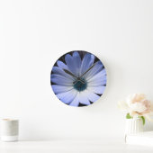 Blue Daisy Flower Wall-klok Ronde Klok (Huis)