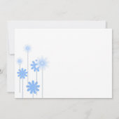 Blue Daisy Formal Save the Date Briefkaart (Achterkant)