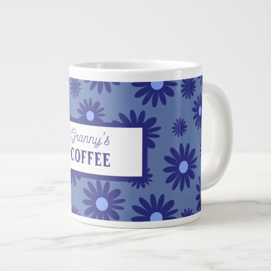Blue Daisy Grote Koffiekop (Voorkant rechts)
