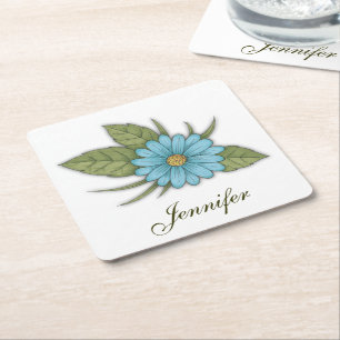 Blue Daisy Kartonnen Onderzetters