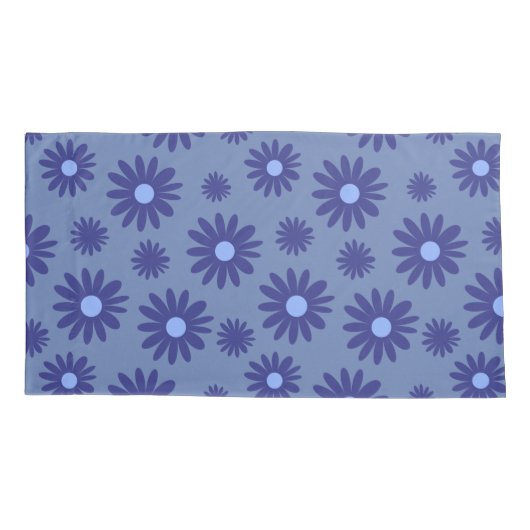 Blue Daisy Kussensloop (Achterkant)