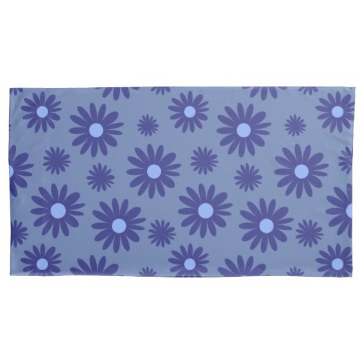 Blue Daisy Kussensloop (Voorkant)