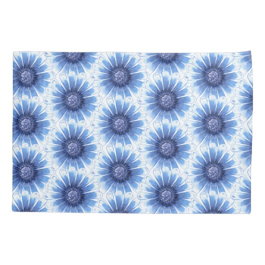 Blue Daisy-Kussensloop Kussensloop (Achterkant)