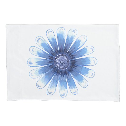 Blue Daisy-Kussensloop Kussensloop (Voorkant)