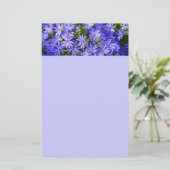 Blue Daisy-like Flowers Natuur Fotografie Briefpapier (Staand voorkant)