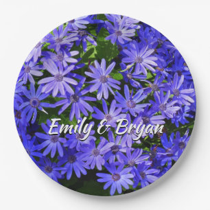 Blue Daisy-like Flowers Natuur Fotografie Papieren Bordje