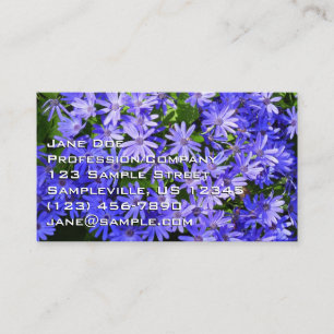Blue Daisy-like Flowers Natuur Fotografie Visitekaartje