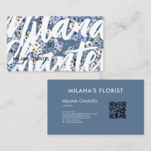 Blue Daisy Moderne Trendy Bloem Bloemist  Visitekaartje