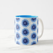 Blue Daisy-Mok Tweekleurige Koffiemok (Voorkant rechts)