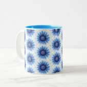 Blue Daisy-Mok Tweekleurige Koffiemok (Voorkant links)