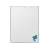 Blue Daisy Note Pad Notitieblok (Linkerzijde)