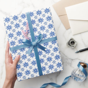 Blue Daisy Parade Cadeaupapier