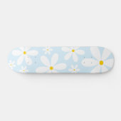Blue Daisy Pattern Skateboard (Horizontaal)