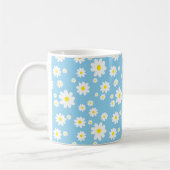 Blue Daisy Pattern Spring Coffee Mok (Links)