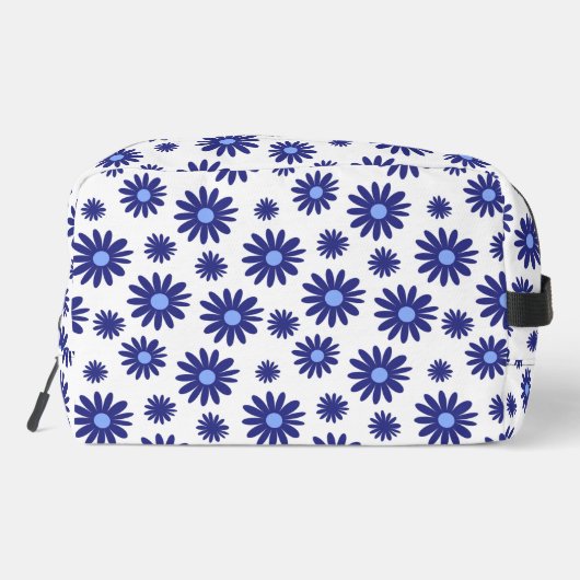 Blue Daisy Pattern Toilettasje (Achterkant)