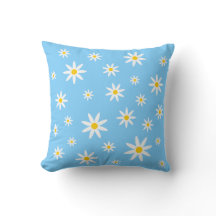 Blue Daisy Pillow