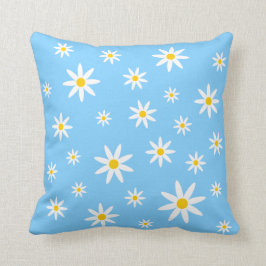Blue Daisy Pillow Kussen