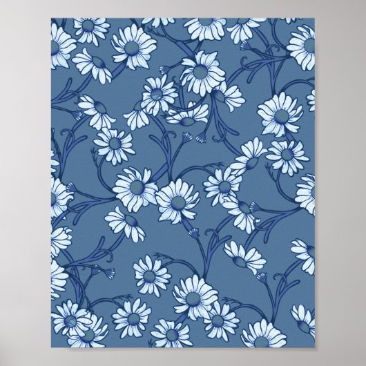 Blue Daisy Poster (Voorkant)