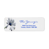 Blue Daisy Return Address Label - Aanpassen (Voorkant)