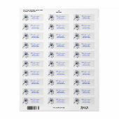 Blue Daisy Return Address Label - Aanpassen (Full Sheet)