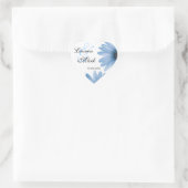 Blue Daisy Save the Date Hart Sticker (Tas)